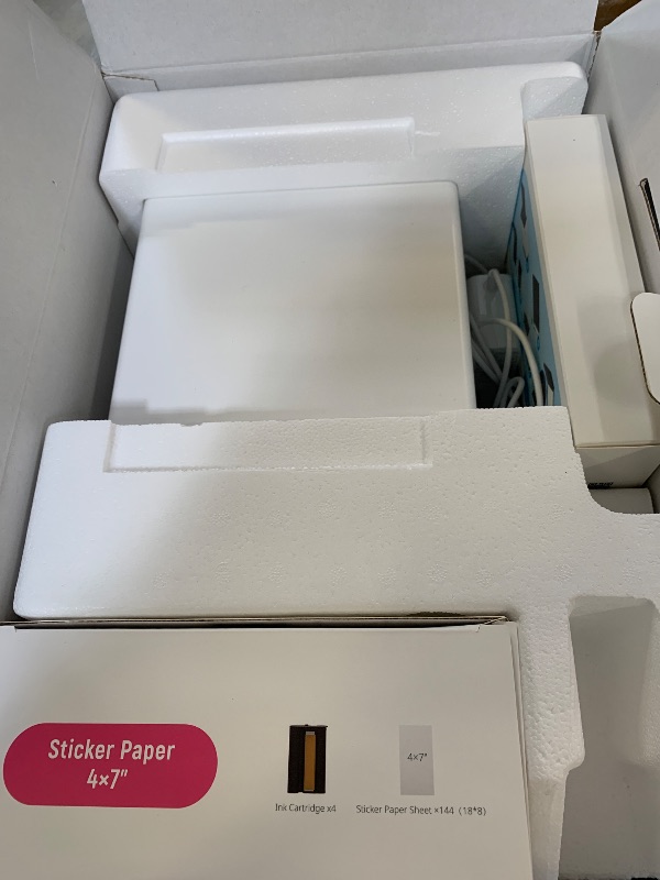 Photo 1 of Liene PixCut S1 Inspire Kit - All-in-One Color Sticker Printer & Cutting Machine, Thermal Dye-Sublimation Photo Printer, 300 DPI, Color Label Maker with 180 Sheets (36 Photo + 144 Sticker Paper)
