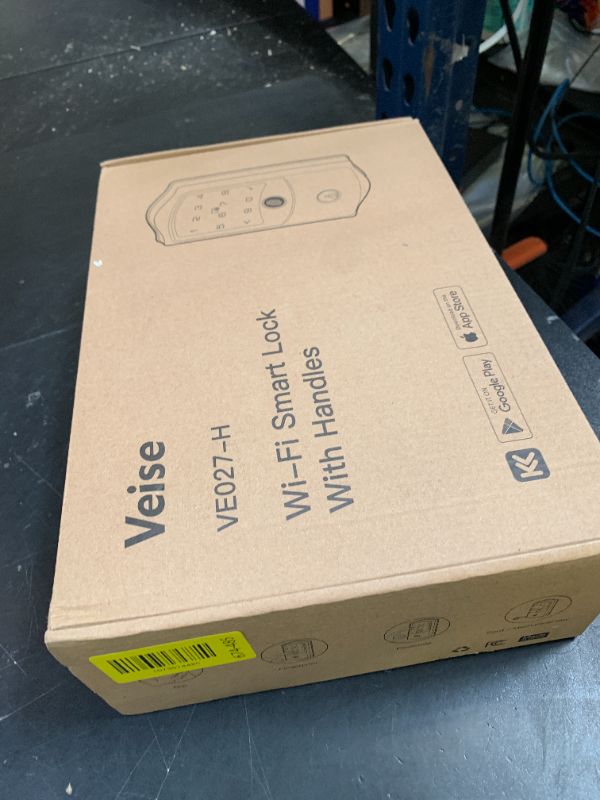 Photo 1 of Veise VE027-H Built-in Wi-Fi Fingerprint Smart Deadbolt Lock with Handleset, App Remote & Voice Control, Keyless Entry Front Door Lock Set, Touchscreen Keypad, Auto-Lock, Easy Setup, Matte Black