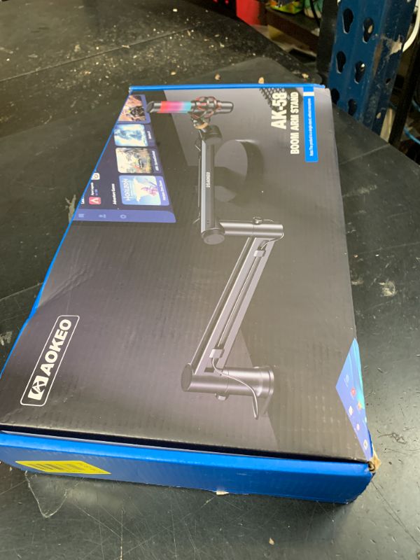 Photo 1 of Microphone Arm,Aokeo AK-58 Desk Low Profile Adjustable Mic Boom Arm Stand,Suitable For Blue Yeti,Snowball iCE, HyperX QuadCast,SoloCast,Elgato Wave,Etc