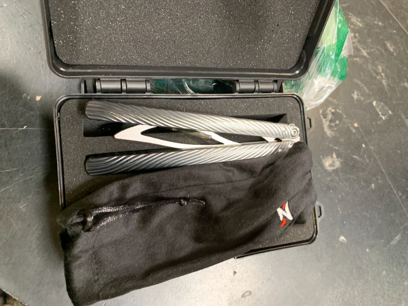 Photo 1 of Nabalis Wing Butterfly Knife Balisong Trainer, 7075AL Handle, Bushing System, Handle Design Channel, Unsharpened, Obsidian
