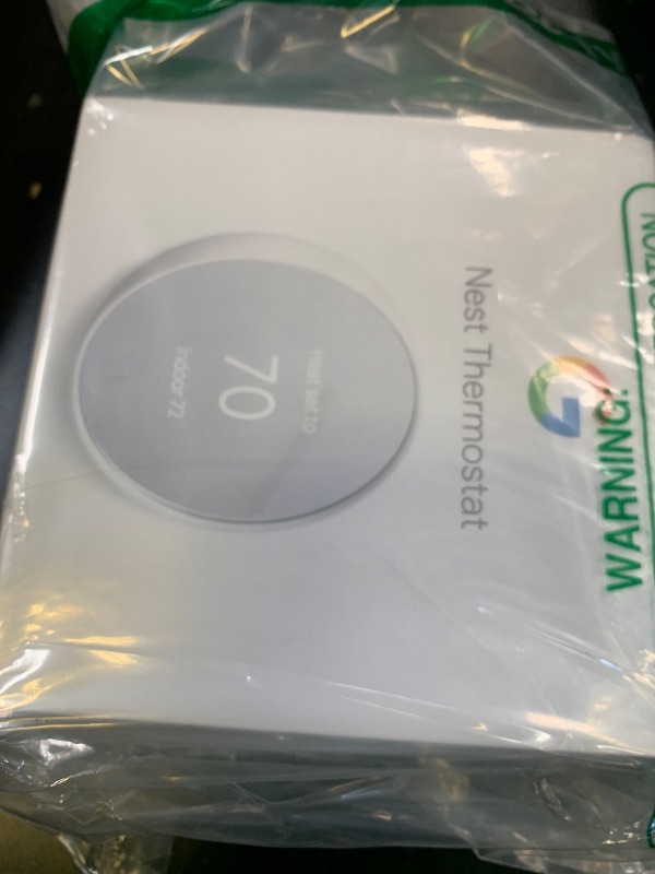Photo 1 of Google Nest Thermostat - Smart Thermostat for Home - Programmable Wifi Thermostat - Snow