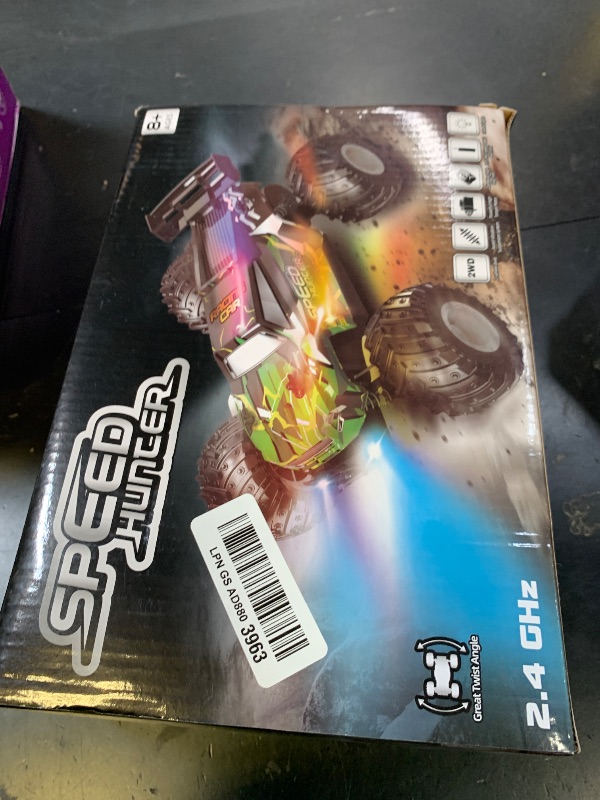 Photo 1 of Rcjoyou Remote Control Car, 2WD Off-Road Rc Truck, 20 KM/H All-Terrain RC Cars with Headlights & Body Lights, 2.4GHz, 2 Batteries, Remote Control Car for Boys 4-7 8-12, Gift Toys for Boys Girls