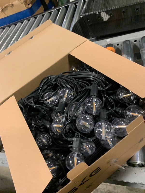 Photo 1 of Zuske Outdoor String Lights Waterproof, 240FT Patio Lights with 124 Shatterproof G40 Globe Bulb(4 Spare), Connectable Dimmable Hanging LED String Lights for Outside Backyard Porch Balcony(120FTx2)