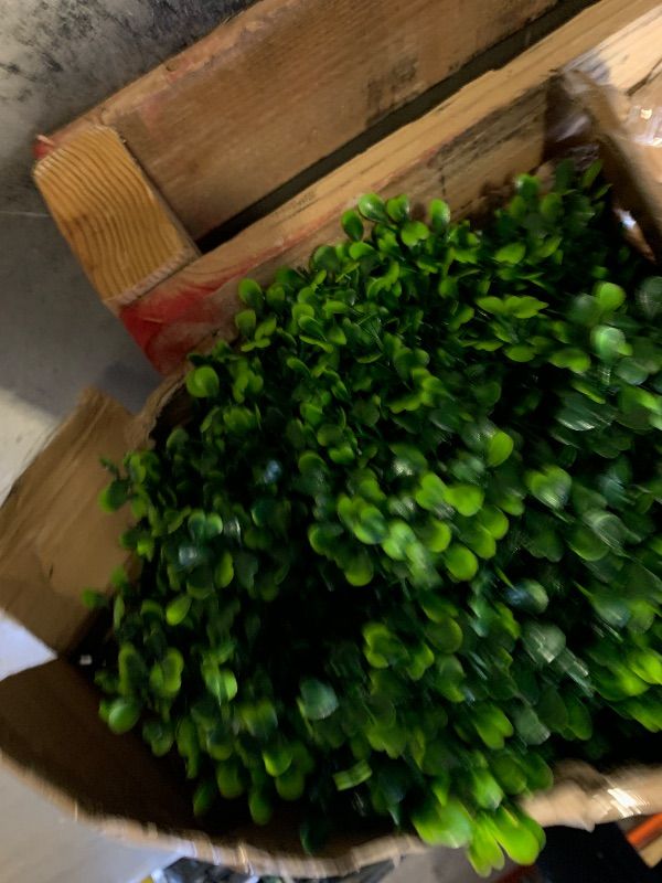 Photo 1 of USED TURF HEAVILY USED*****ODTORY Artificial Boxwood Roll Panels: 6 ft x 12 ft (72 sq ft) UV-Resistant Green Grass Wall Decor, Faux Ivy Privacy Fence Screen for Indoor and Outdoor, Garden, Home Decor