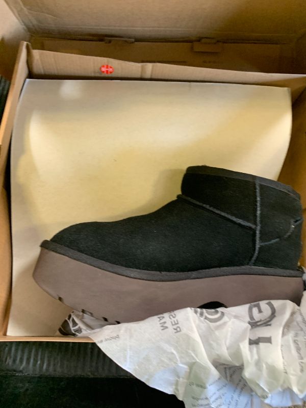 Photo 1 of UGG Women's Classic Ultra Mini New Heights Boot, Black, 9