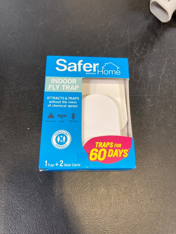 Photo 1 of Safer Home Indoor Plug-In Fly Trap - SH502 - Effective Fruit Fly Traps for Indoors, Gnat Traps for House Indoor, 400 Sq Ft Protection - Style: 1 Device + 2 Glue Cards