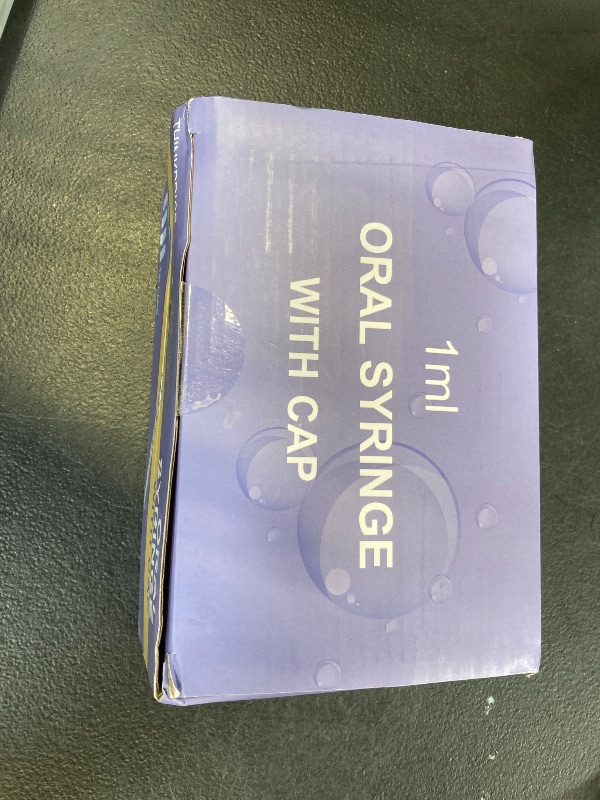 Photo 1 of 50 Pcs 1ml Syringes with Caps Oral Dispenser Individually Sterile Warpped for Medicine Dropper, Colostrum Collect Feeding Pets, Liquid