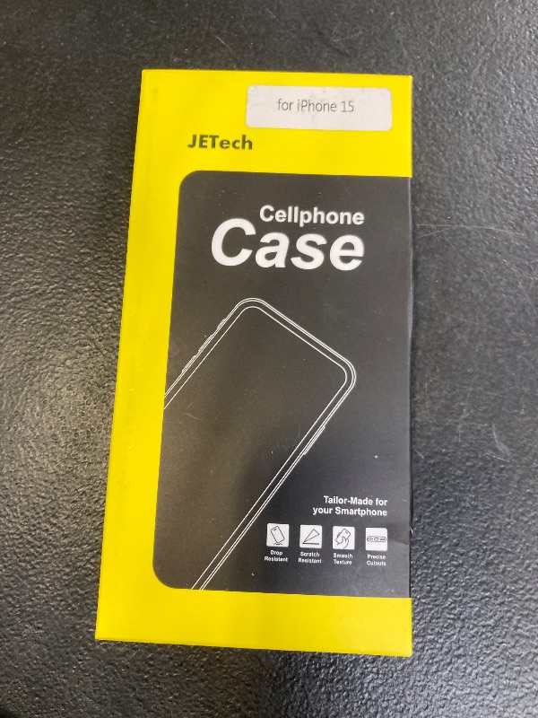 Photo 1 of JETech Case for iPhone 15 6.1-Inch, Non-Yellowing Shockproof Phone Bumper Cover, Anti-Scratch Clear Back (Clear)