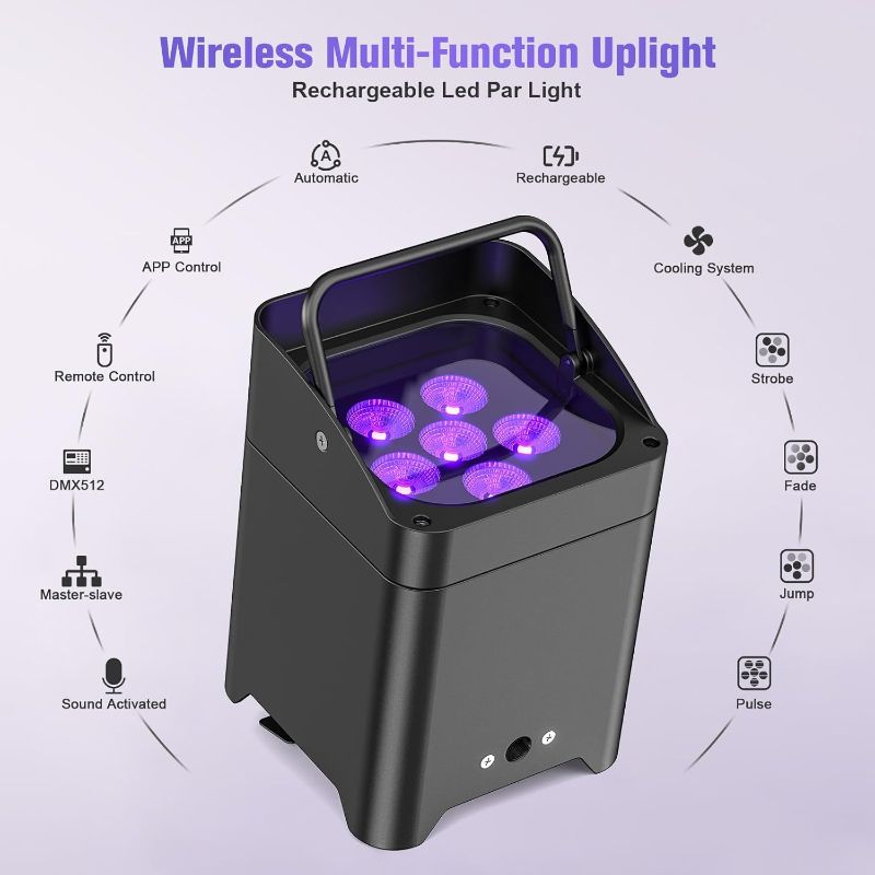 Photo 1 of Rechargeable Battery Powered Stage Lights, Wireless