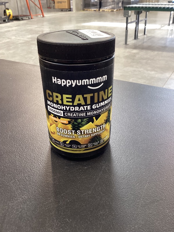 Photo 1 of HAPPYUMMMM Creatine Monohydrate 5000MG Pineapple 90 Gummies