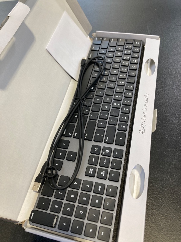 Photo 1 of Bluetooth Slim Keyboard for Mac, Aluminum Rechargeable Keyboard Wireless, Low-Profile Silent Flat Key Compatible with Apple iMac, MacBook, Mac and iOS, Full Size - Space Gray