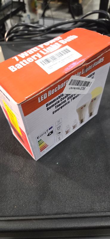 Photo 1 of Powfloven Cordless Rechargeable Battery Operated Light Bulbs with Remote, 2 Pack E26 Wireless LED Battery Powered Light Bulb for Non-Hardwired Lamps, 500LM, 3 Color Temperatures, Dimmable, Timer