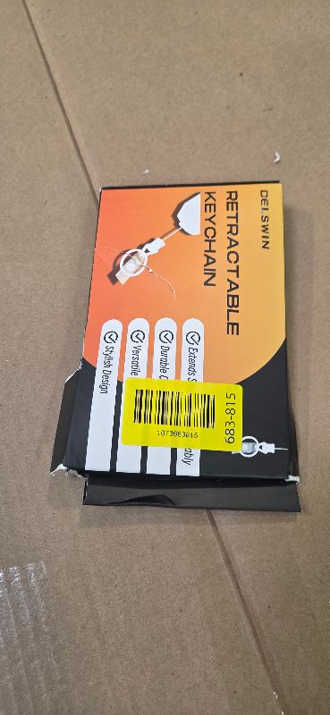 Photo 1 of DELSWIN Heavy Duty Retractable Lanyard - Breakaway Lanyards for ID Badges Keys, Retractable Keychain with Upgraded Carabiner, Key Ring, and 2-Card Thumb-Slot Badge Holder, 8 oz Retraction