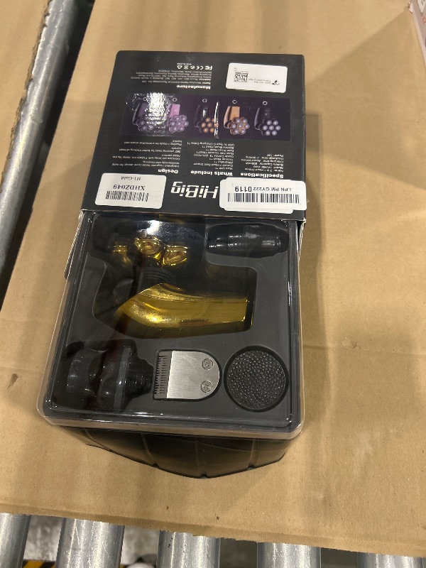 View 2 of HiBig Head Shavers for Bald Men - 7D Arc Magnetic Detachable Electric Razor, Waterproof Wet Dry 5-in-1 Electric Shaving & Grooming Kit, LED Display Rechargeable Head & Body Hair Shaver, Gold
