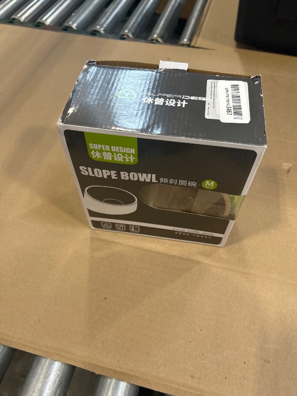 Photo 1 of SuperDesign Mess Free 15° Slanted Bowl for Dogs and Cats, Tilted Angle Bulldog Bowl Dog Feeder, Non-Skid & Non-Spill, Easier to Reach Food M/1 Cup Green