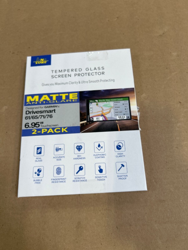 Photo 1 of INNOSURE [2-PACK] Tempered Glass Screen Protector for Garmin DriveSmart 61 65 71 76 6.95"/7" Touchscreen Anti Scratch/Glare (Matte)