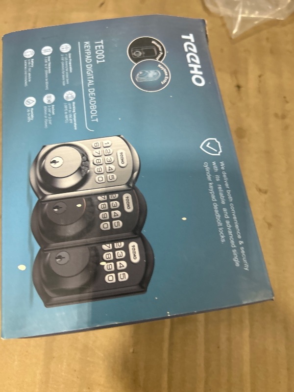 Photo 1 of TEEHO TE001 Keyless Entry Door Lock with Keypad - Smart Deadbolt Lock for Front Door with 2 Keys - Auto Lock - Easy Installation - Oil-Rubbed Bronze