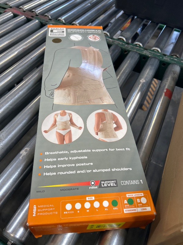Photo 1 of Neo-G Dorsolumbar Support Brace - Back Support For Early Kyphosis, Rounded Shoulders, Posture Correction, Muscular Aches, Lumbar Support - Adjustable - Class 1 Medical Device - XX-Large - Tan