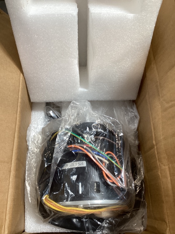 Photo 1 of 5KCP39LGS093S Furnace Blower Motor with 10µF Capacitor, 1/2 HP 115V 1075 RPM, 48Y Frame, Replacement for GE Genteq 5KCP39LGR668AS, 5KCP39LGM301AS, Carrier HC43AE117, HC43AE117A