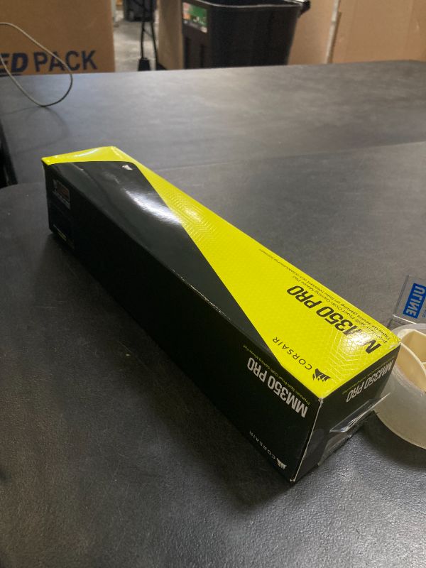 Photo 1 of Corsair MM350 PRO Extended XL Premium Spill-Proof Cloth Gaming Mouse Pad – 36.6” Width x 15.7” Height Surface – Black