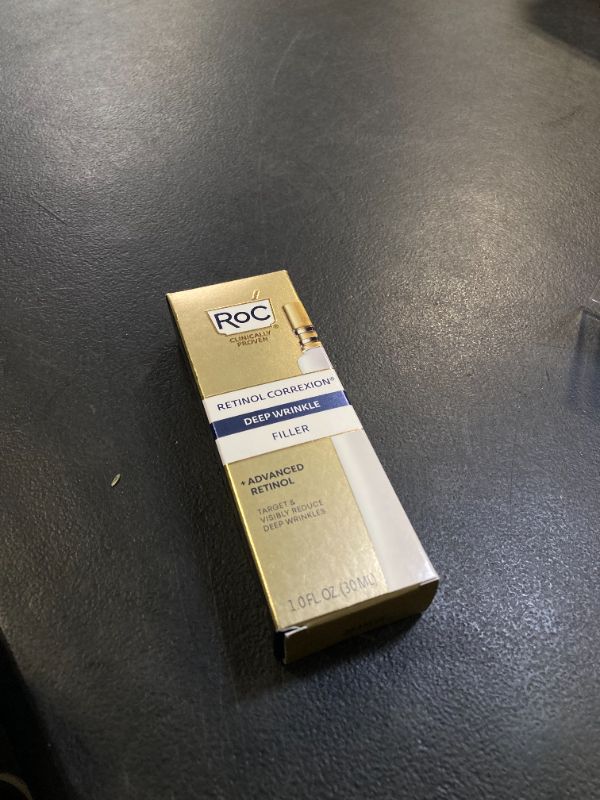 Photo 1 of RoC Retinol Correxion Wrinkle Filler for Deep Wrinkles with Hyaluronic Acid & Retinol, Skin Care for Women and Men, 1 Fl Oz (Packaging May Vary)