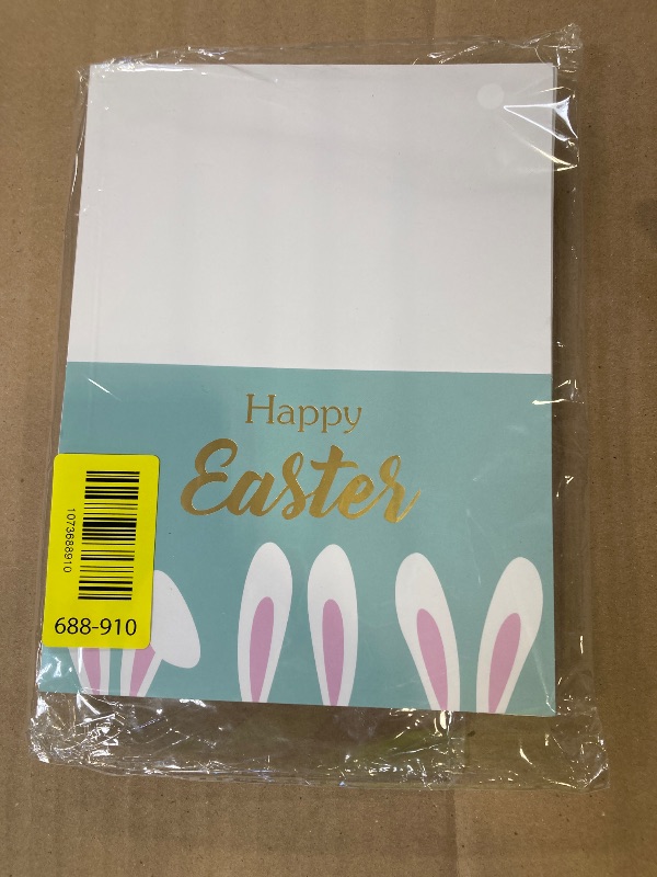Photo 1 of 24 Pack Happy Easter Cards with Envelope Gold Foil Colorful Greeting Cards Easter Egg Floral Bunny Note Cards for Classroom Exchange Party Supplies