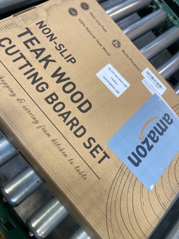 Photo 1 of 3 Pack Teak Wood Cutting Board Set for Kitchen Charcuterie Board Serving Heavy Duty Non Toxic Slip Over Sink Solid Thick Haus Wooden Chopping Board Large Big Small Meat Best Kitchen Essential Gift