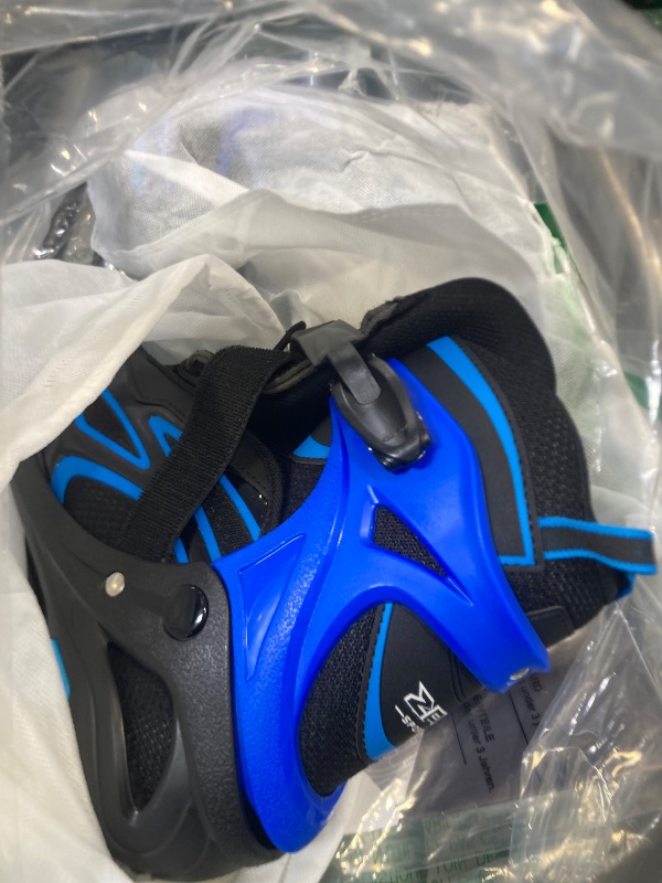 Photo 1 of 2pm Sports Vinal Boys and Girls Adjustable Flashing Inline Skates, All Wheels Light Up, Fun Illuminating Skates for Kids and Youths - Azure Large(4Y-7Y US