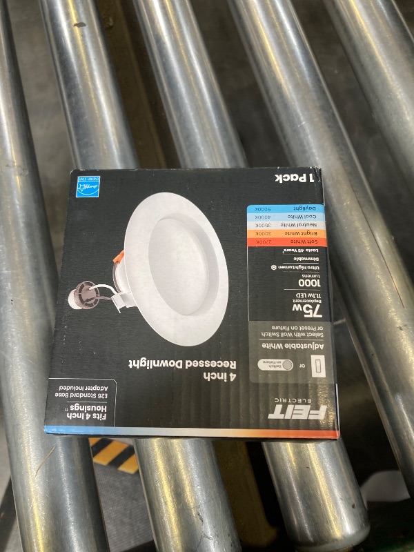 Photo 1 of Feit Electric Enhance 4in LED Recessed Downlight, 75W Equivalent, 1000 Lumens, Dimmable, Adjustable White Color Temperature, Fits Most 4-Inch Housings, 90+ CRI, 50,000-Hour Lifetime, LEDR4XHO/6WYCA