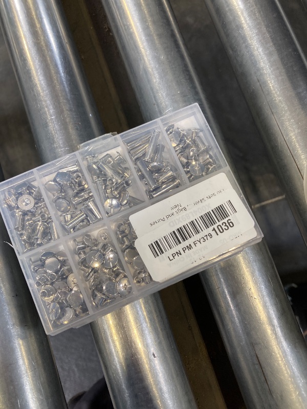 Photo 1 of 130Sets Chicago Screws Kit, Silver Screw Rivets, 8 Sizes Carbon Steel Binding Screws?M5*4,5,6,8,10,12,15,18?and 3 Screw Lengths (M4*3,4,5) for Leather Crafts, Clothing, Shoes, Belts, Bags and Purses