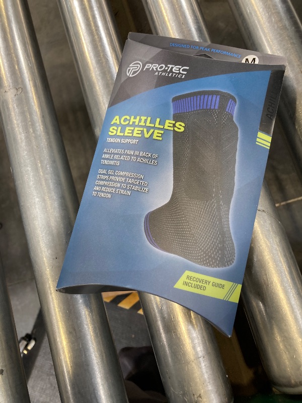 Photo 1 of Pro-Tec Athletics Achilles Sleeve with Dual Gel Compression Strips, Achilles Tendon Support, Achilles Tendon Compression, Ankle Sleeve, Tendinitis Relief, Achilles Discomfort Support, Size Medium