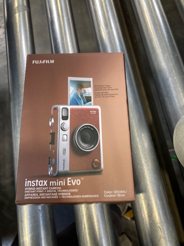 Photo 1 of Fujifilm Instax Mini EVO Instant Camera - Brown