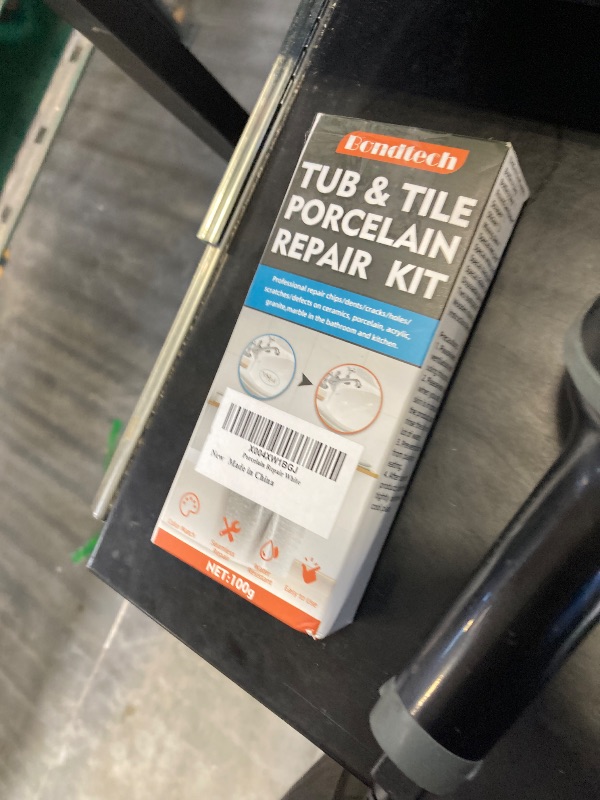 Photo 1 of Bondtech Porcelain Repair Kit, White Bathtub & Tile Repair Kit, for Tub, Enamel, Fiberglass, Acrylic, Porcelain, Ceramic, Marble, Granite, Chips, Dents, Cracks, Hole (100)