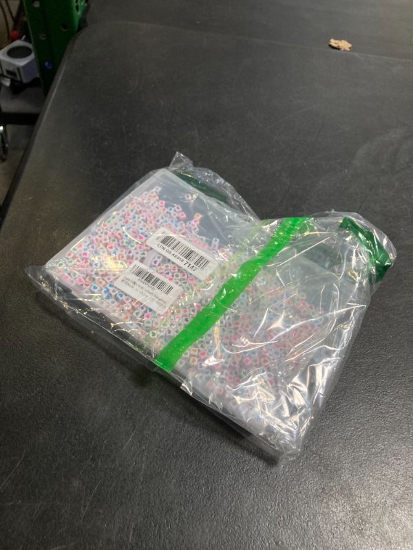 Photo 1 of Augshy 1400Pcs Acrylic Colorful Heart Square Cube Beads for Bracelets Necklaces Phone Lanyard Making with 1 Roll Crystal String Cord for Jewelry Making(6mm)
