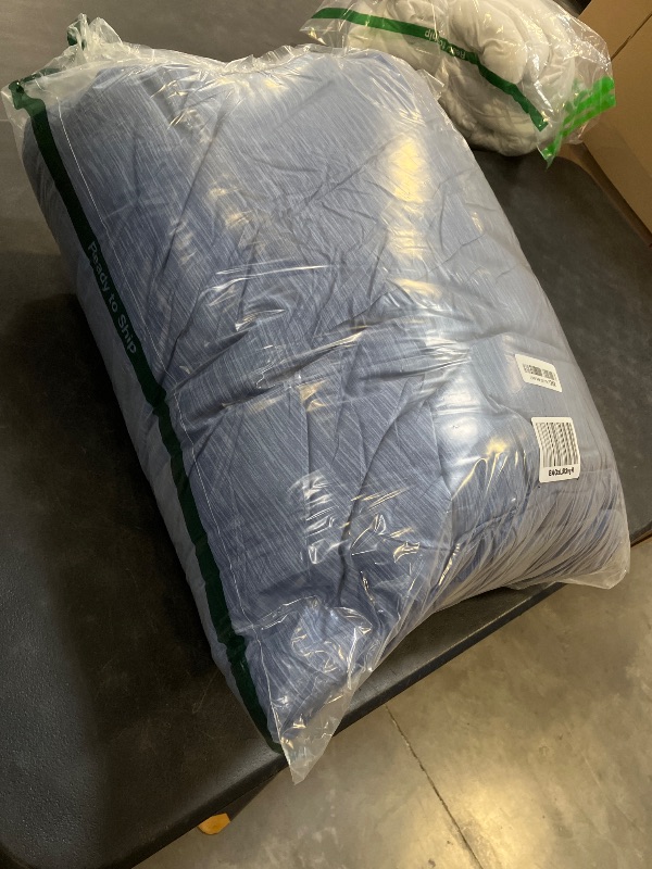 Photo 1 of Bedsure California King Comforter Set - Infinity Blue Soft Bedding for All Seasons, Cationic Dyed Bed Set, 3 Pieces, 1 California King Size Comforter (104"x96") and 2 Pillow Shams (20"x36"+2")