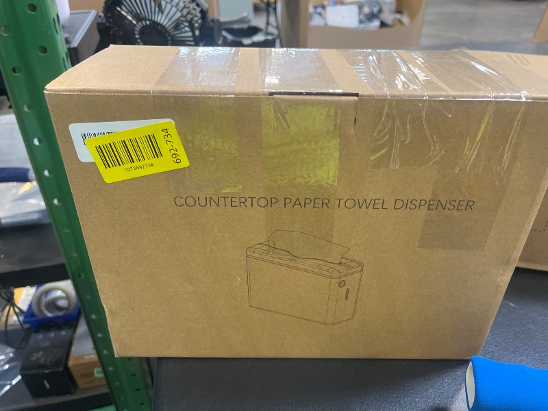 Photo 1 of Multifold Paper Towel Dispenser Countertop, Heavy Duty Wide-Design, 300-Sheet Large Capacity Black Paper Towel Holder, Compatible with Tork, AmazonCommercial, Kleenex, Scott, Pacific Multifold Towels