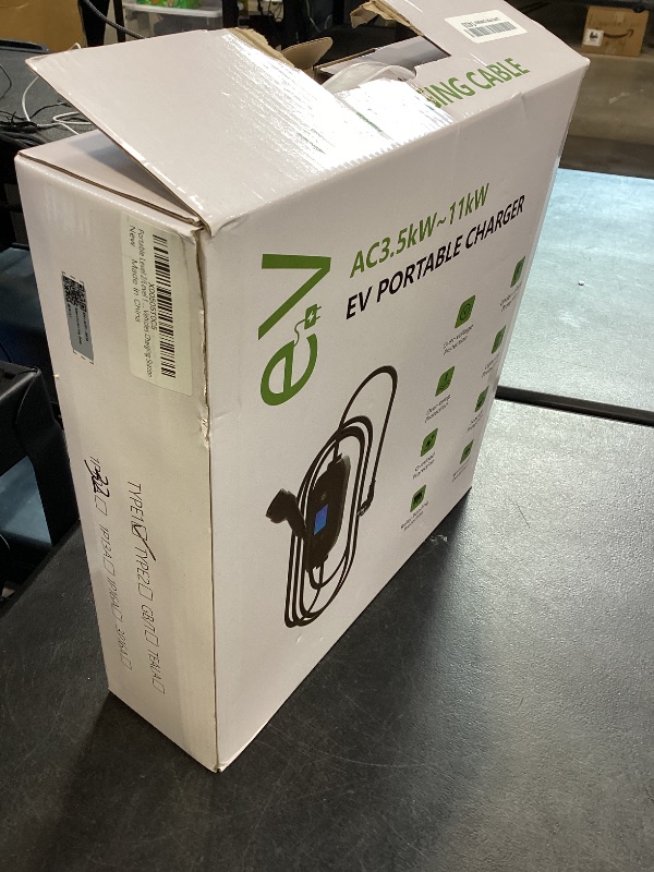 Photo 1 of missing Aadapter---------------Portable Level 1 & Level 2 EV Charger with J1772 Connector, 23FT Cable, 240V 32A (7.68KW) Electric Car Charger, NEMA 14-50 Plug and NEMA 5-15 Adapter, Home Car Charger for J1772 Electric Car