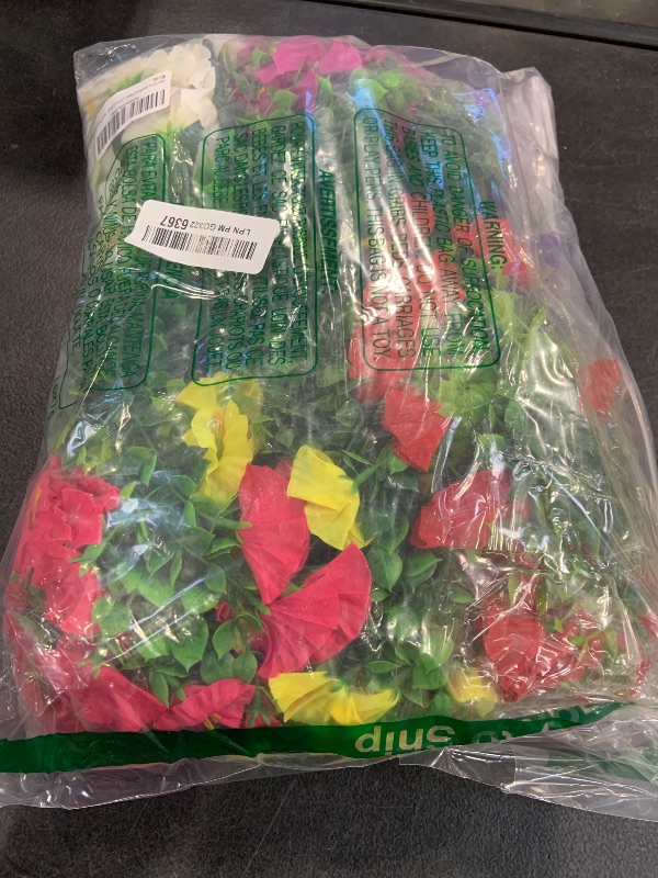 Photo 1 of HyeFlora Artificial Flowers for Outdoors Fake Plants Outside Decoration, 12 Bundles Silk Colorful Morning Glory with Eucalyptus UV Resistant Realistic Faux Flowers for Planter Porch Patio Yard Garden