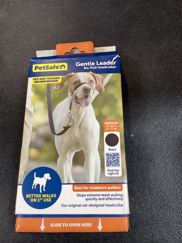Photo 1 of PetSafe Gentle Leader No-Pull Dog Headcollar - The Ultimate Solution to Pulling - Redirects Your Dog's Pulling for Easier Walks - Helps You Regain Control - Medium, Black
