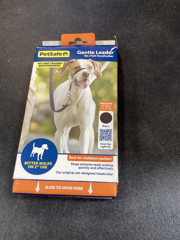Photo 1 of PetSafe Gentle Leader No-Pull Dog Headcollar - The Ultimate Solution to Pulling - Redirects Your Dog's Pulling for Easier Walks - Helps You Regain Control - Medium, Black