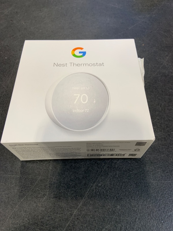 Photo 1 of Google Nest Thermostat - Smart Thermostat for Home - Programmable Wifi Thermostat - Snow
