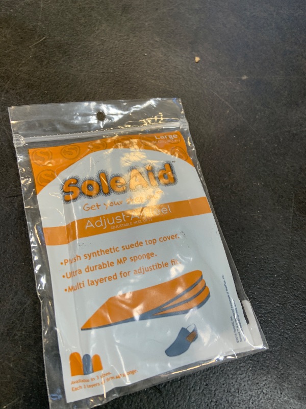 Photo 1 of SoleAid Adjust-A-Heel | USA Made Height Adjustable Heel Lift for Uneven Legs and Gait Discrepancy, Heel Cushion Shoe Insert for Achilles Tendonitis Relief, Single Pack (Large: Men 12+ / Women 14+)