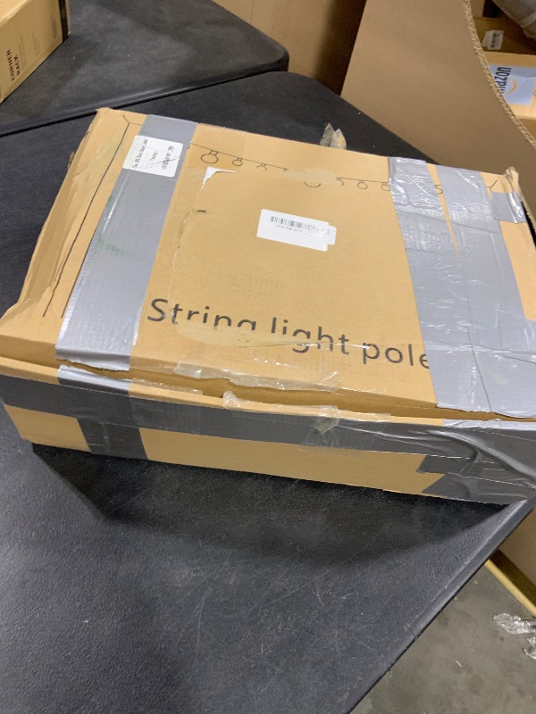 Photo 1 of NSHWFW 6 Pack 10 ft Heavy Duty Metal String Light Poles Adjustable Outdoor Lighting Stand for Patio,Backyard,Garden,Party & Wedding Rustproof & Sturdy with Hooks