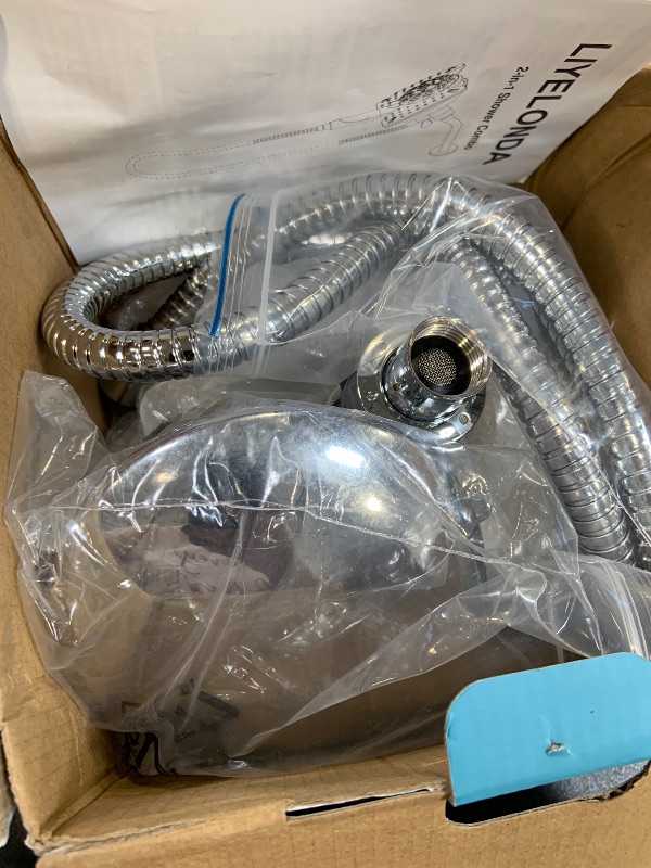 Photo 1 of Shower Head with Handheld High Pressure, Rain Shower Head with Fixed Showerhead and 9 Sprays Handheld Shower, Detachable 2-IN-1 Shower head with 59" Rotatable Stainless Steel Hose (Chrome)