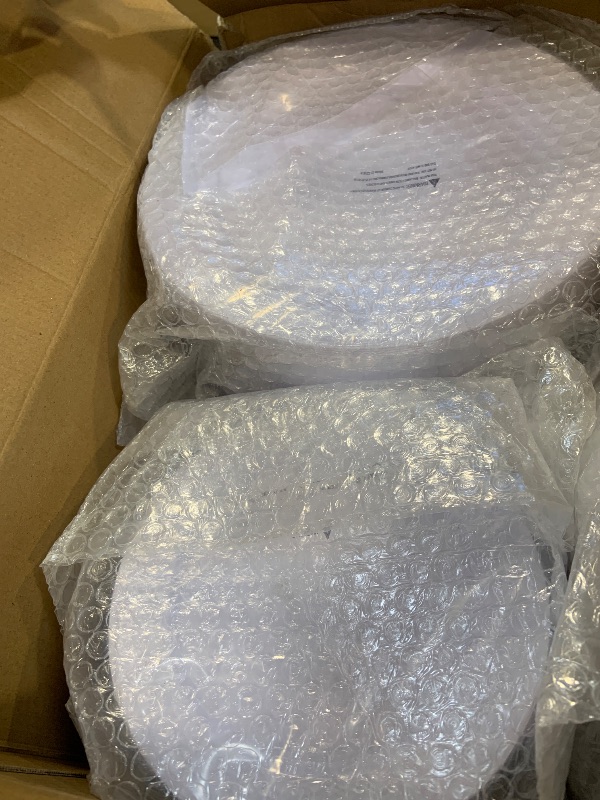 Photo 1 of FLOWERCAT 200PCS White Plastic Plates Disposable Plates for Party - White Bulk Plastic Plates - 100 10" Dinner Plates and 100 7" Salad Plates for Wedding & Summer Parties and Events