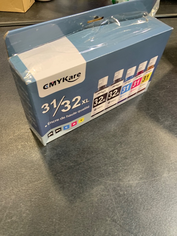 Photo 1 of 31 32XL Ink Bottle Set Compatibole for hp Smart Tank Ink Refill 7600 7300 7602 5101 5000 6000 7301 6001 651 7001 5100 5102 551 7000 7002 600 7620 5103 7302 7006 7300 570 557 559 Printer (2Bk C M Y)