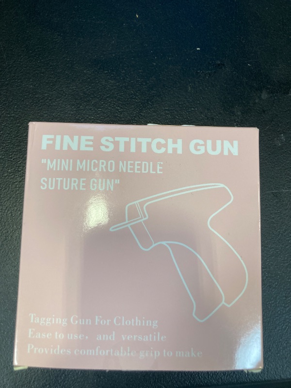 Photo 1 of Stitch  For Clothes? Handheld Stitch Gun Quick Clothing Fixer?Sewing Kit Includes 1,000 Black Fasteners & 1,000 White Fasteners & 6 Needles (Pink)