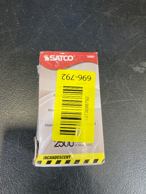 Photo 1 of Satco S4881 130V Shatterproof Medium Base 40-Watt A15 Light Bulb, Frosted