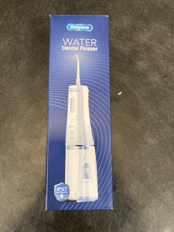Photo 1 of Onlyone Rechargeable Cordless Water Flosser with Adjustable Water Pressure for Daily Oral Care, Power Dental Flosser for Home and Travel Use, Portable Oral Irrigator for Sensitive Gums and Braces Care