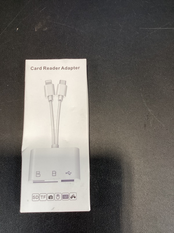Photo 1 of WEZAFO SD Card Reader for iPhone Android, Memory Card Reader Built-in Dual iOS & USB C Connector Card Reader with USB-A/SD/MicroSD 3 Slots, No Application Required Plug and Play